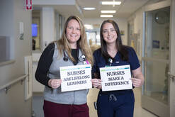 Nurses with signs