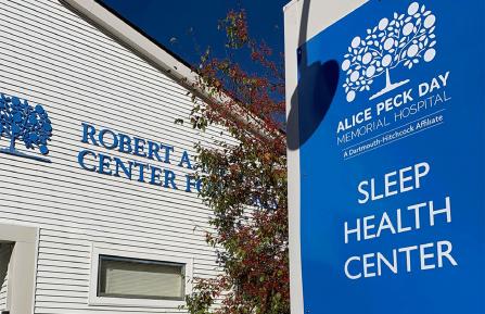 Sleep Health Center sign outside of the Robert A. Mesropian Center for Community Care
