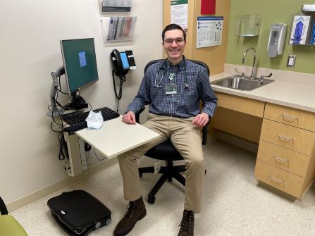 Dr. Sprenger in treatment room