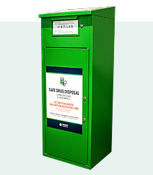 drug disposal box for prescription medications
