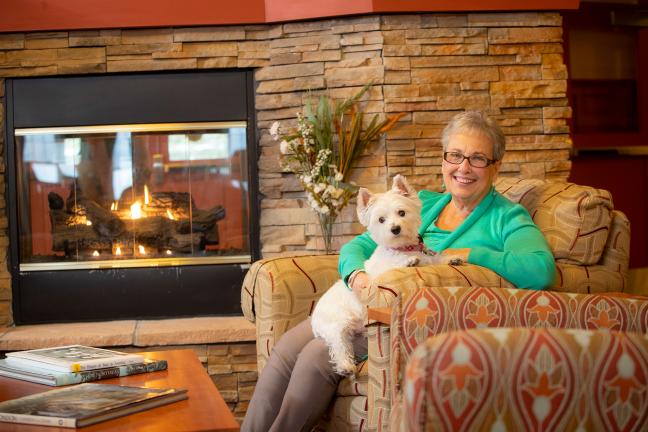 APD Lifecare resident and her dog