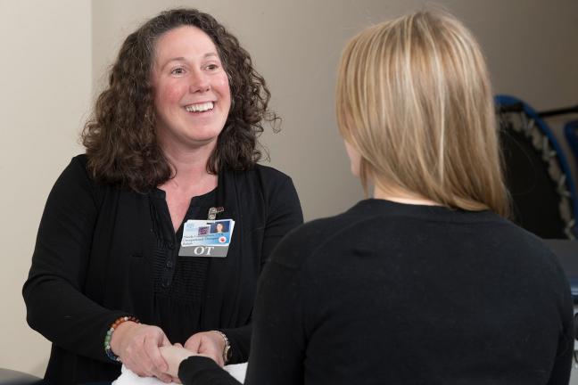 Physical therapy patient at APD