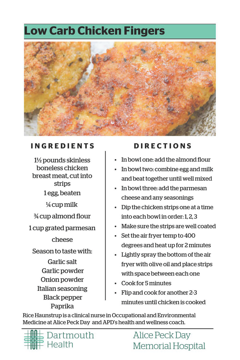 Low Carb Chicken Fingers
